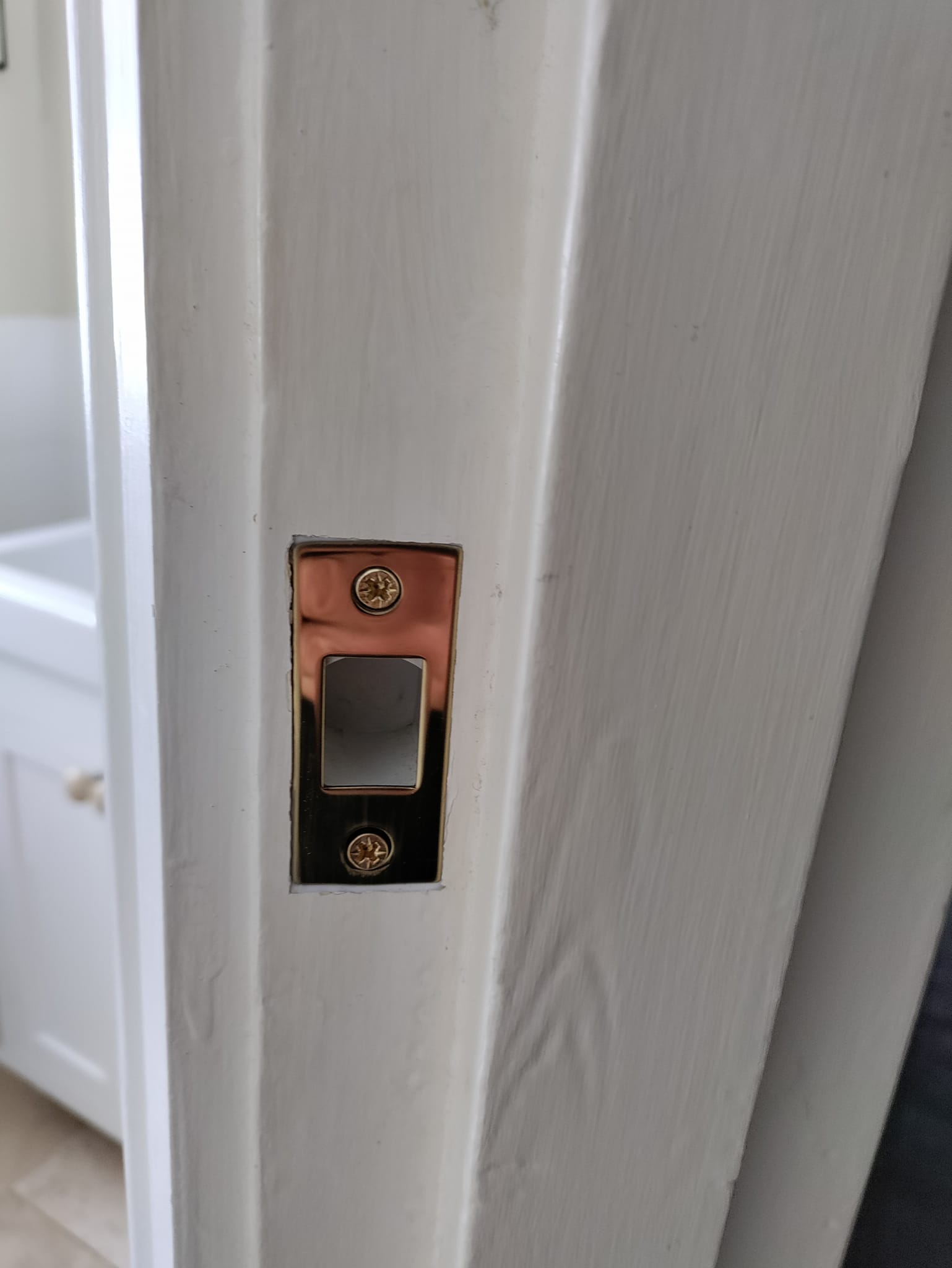 lock change in the bathroom