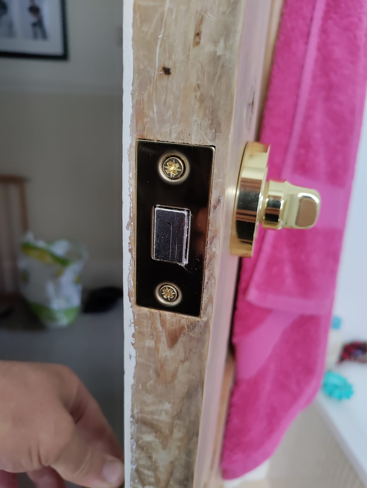 bathroom door lock change