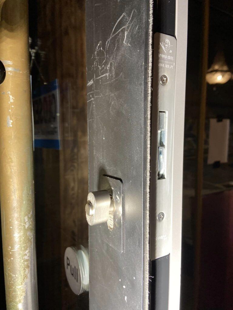 newly-installed lock