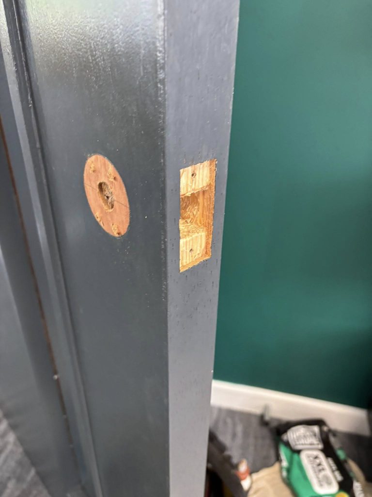 Recesses created in the door