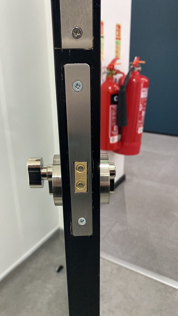 Narrow stiles door lock installation
