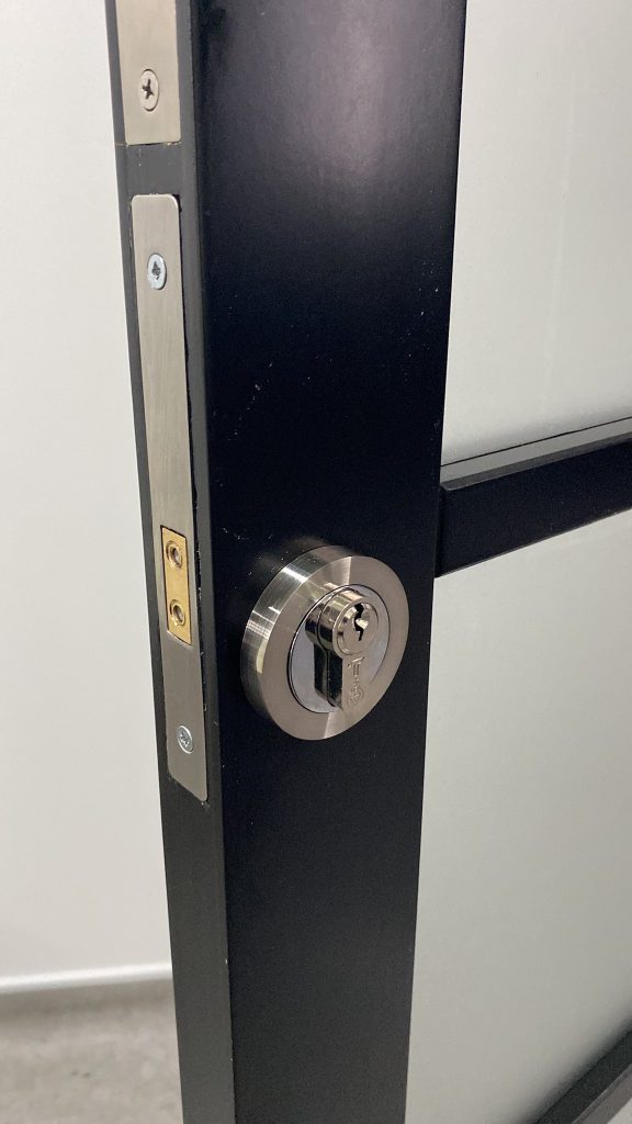Narrow stiles door lock installation